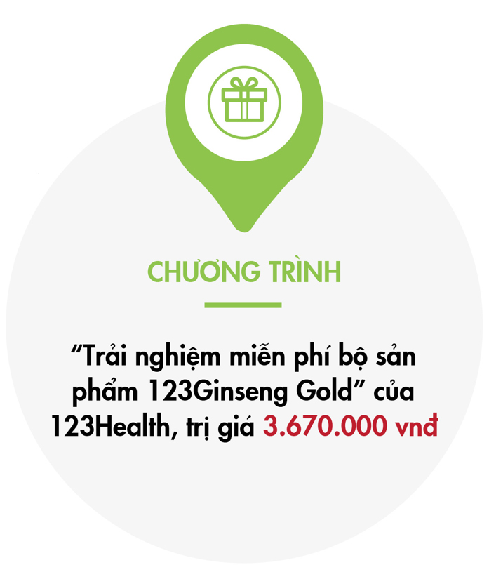 Trải nghiệm miễn phí bộ sản phẩm 123Ginseng Gold 5 Trải nghiệm miễn phí bộ sản phẩm 123Ginseng Gold